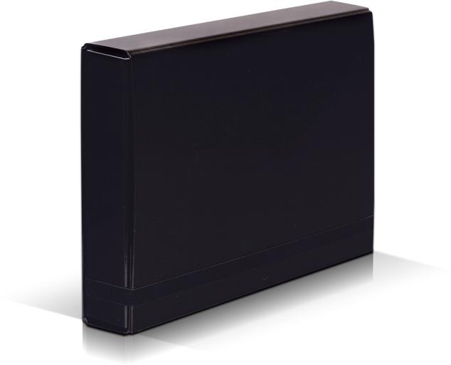 Teczka kartonowa z gumką VauPe Box Caribic, A4, 50mm, czarny