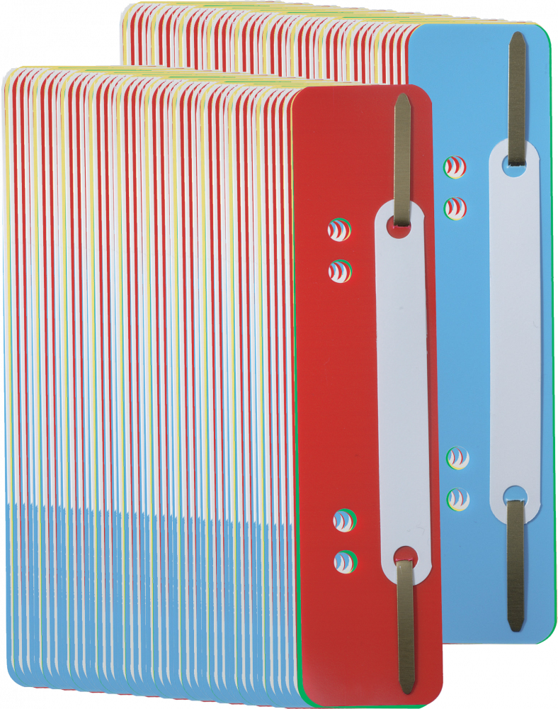 30x Wąsy skoroszytowe spinające dokumenty Durable, 25 sztuk, mix kolorów