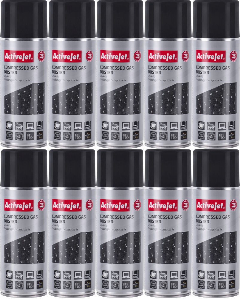 10x Sprężone powietrze Activejet AOC-200, 400ml
