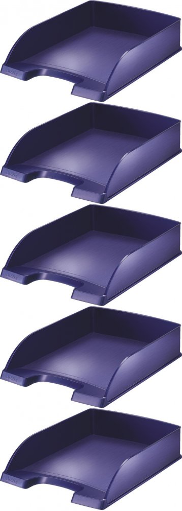 5x Półka na dokumenty Leitz Style, A4, plastikowa, niebieski
