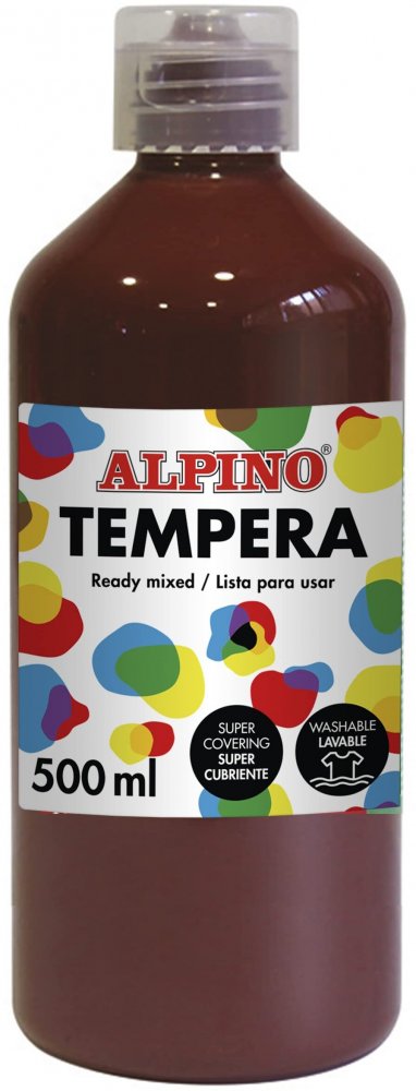 Farba plakatowa Alpino, w butelce, 500ml, brązowy