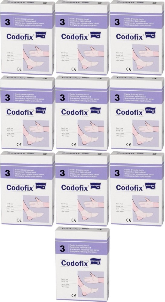 10x Siatka na opatrunek Codofix, rozmiar 3, biały