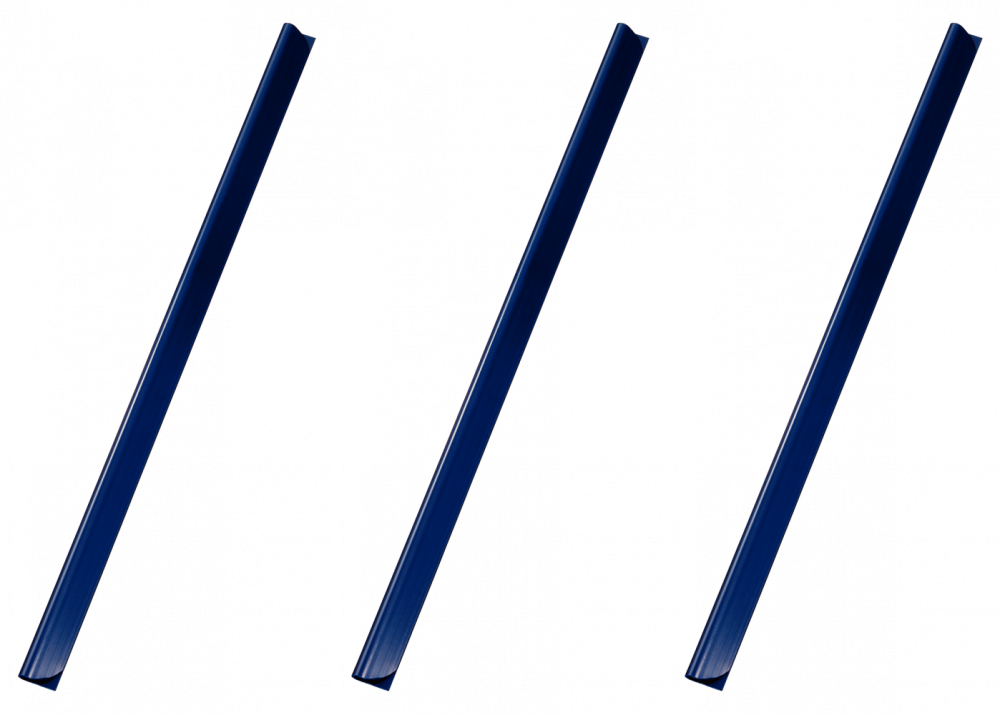 3x Listwa wsuwana Leitz, 9mm, do 80 kartek, 25 sztuk, niebieski