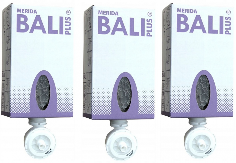 3x Mydło w pianie Merida Bali Plus, do dozownika DM12/DM5, jednorazowy wkład, migdałowo-wiśniowy, 700g