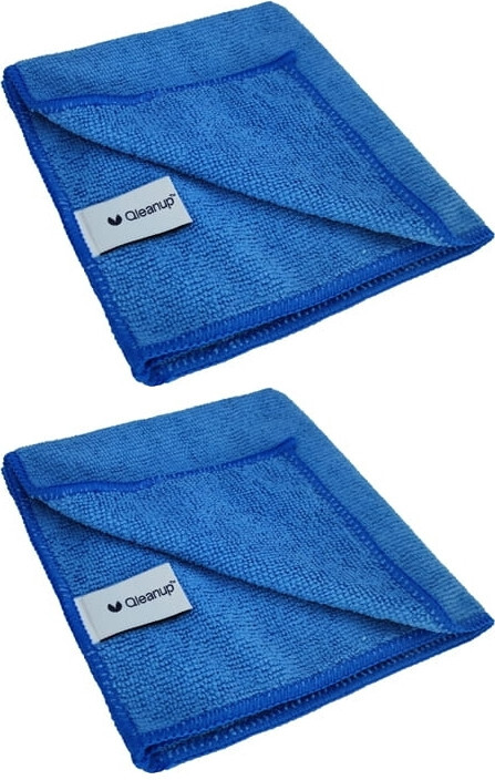 2x Ściereczka z mikrofibry Qleanup, 30x30cm, 250g, 10 sztuk, niebieski