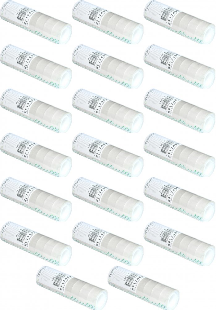20x Taśma klejąca Q-Connect, 18mmx10m, 8 sztuk, przezroczysty