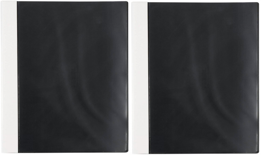 2x album ofertowy Office Depot, z przezroczystą kieszenią na froncie, A4, 40 koszulek, czarny
