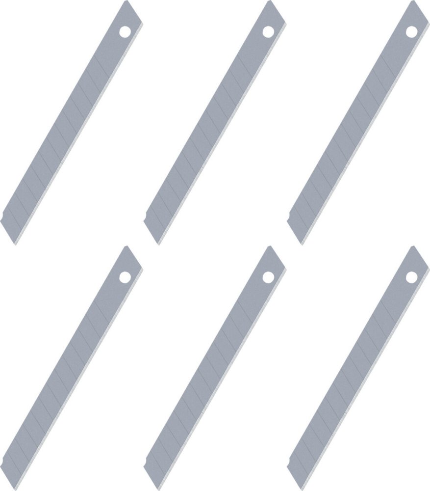6x Ostrza wymienne do nożyków Grand, Nr1, 9mm, 10 sztuk, srebrny