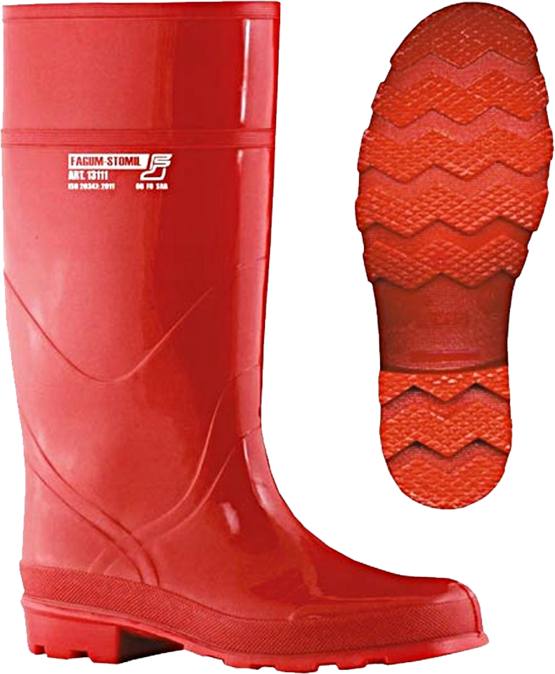 Kalosze zawodowe kwasoługoodporne Fagum-Stomil 1311F, rozmiar 44, czerwony
