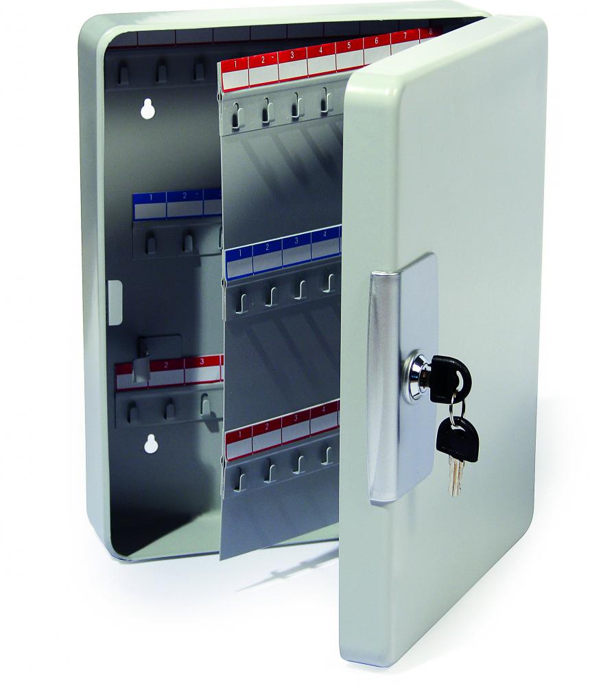 Szafka na klucze Argo, na 100 kluczy, z zawieszkami, szary