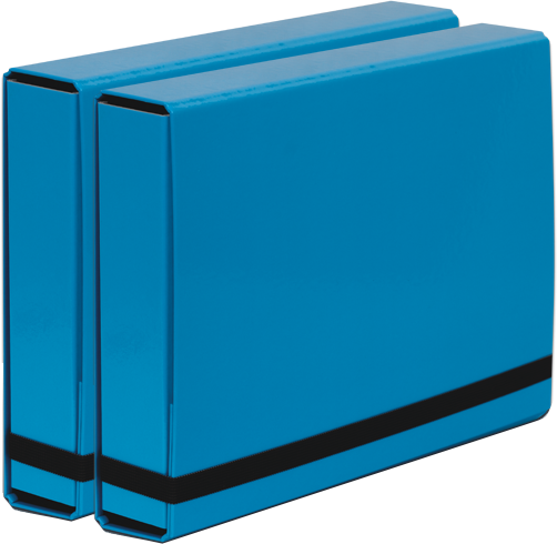 2x Teczka kartonowa z gumką VauPe Box Caribic, A4, 50mm, niebieski