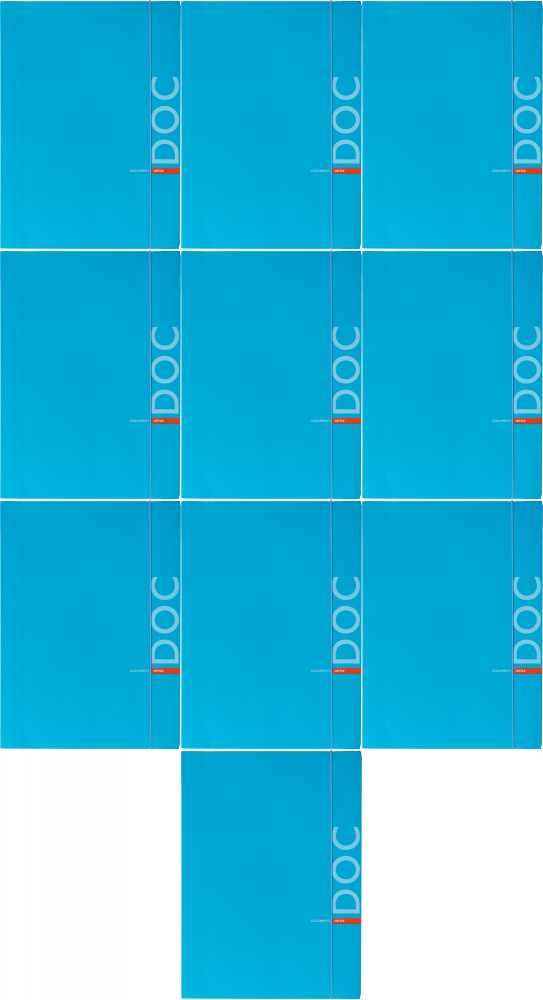 10x Teczka kartonowa z gumką Barbara Fluo, A4, 350g, niebieski