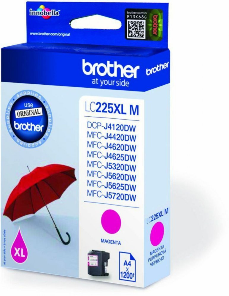Tusz Brother (LC225XLM), 1200 stron, magenta (purpurowy)