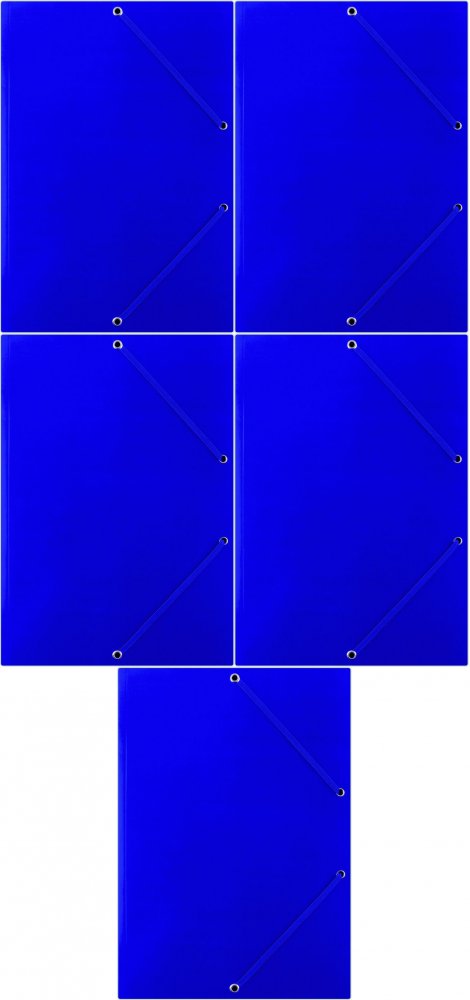 5x Teczka kartonowa z narożną gumką Donau, A4, 3-skrzydłowa, 400g/m2, niebieski
