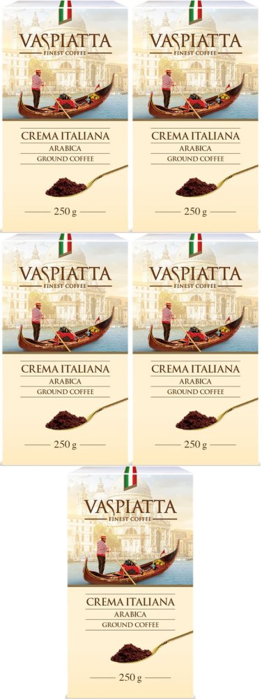 5x Kawa mielona Vaspiatta Crema Italiana, 250g