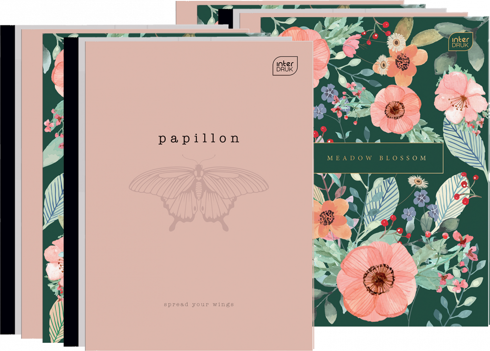 10x Zeszyt w linie Interdruk UV, A4, 96 kartek, mix wzorów