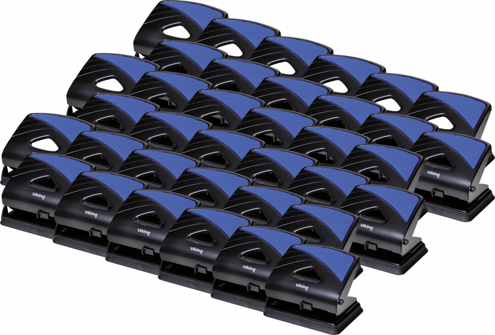 36x Dziurkacz Viking, do 30 kartek, czarny