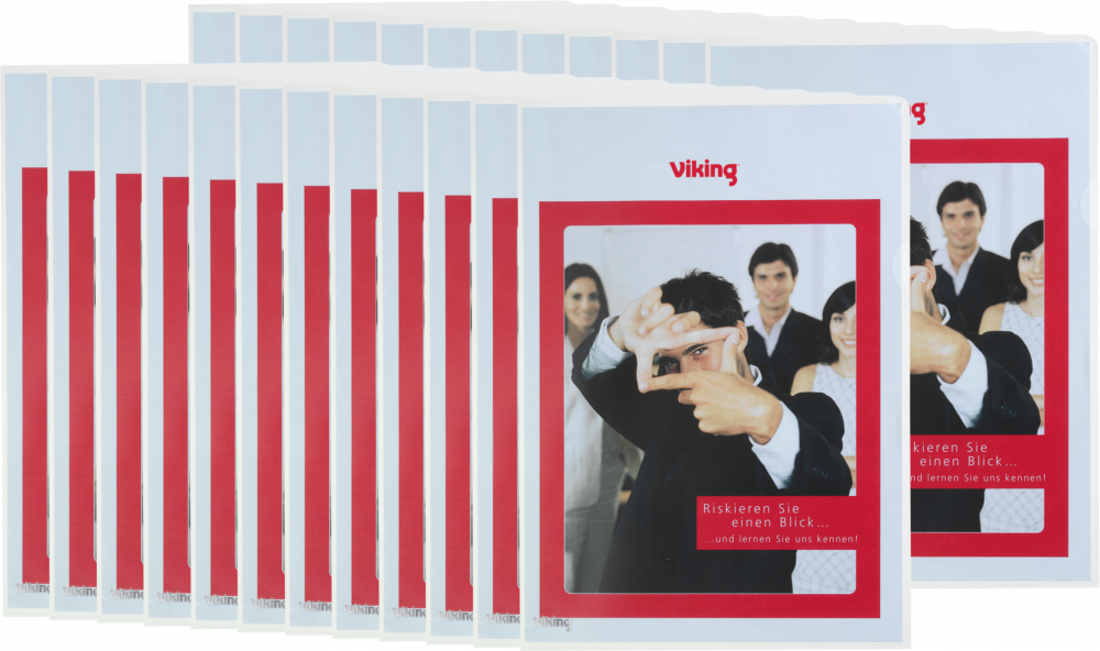 24x Ofertówki groszkowe Viking, "L", A4, 145μm, 25 sztuk, transparentny