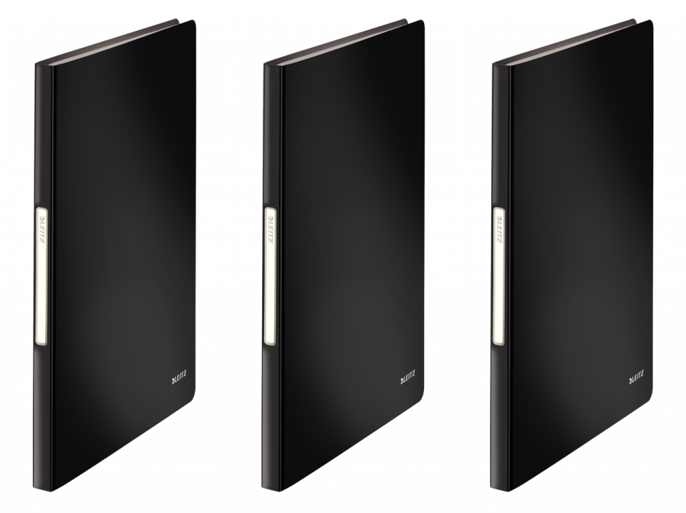 3x Album ofertowy Leitz Solid, A4, 40 koszulek, czarny