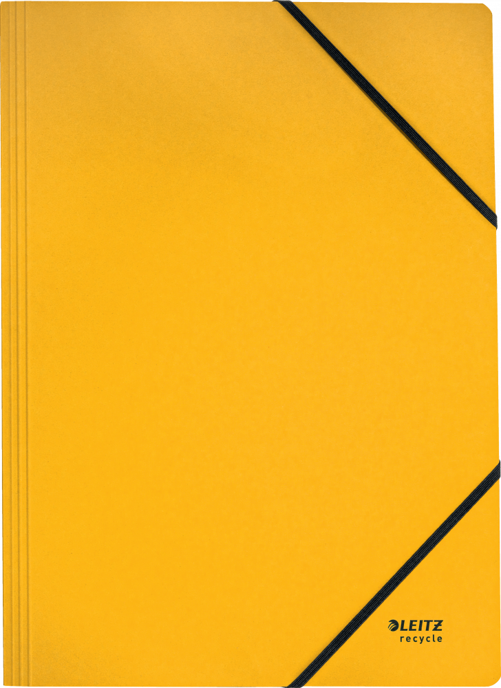 Teczka kartonowa z gumką Leitz Recycle, A4, 2mm, żółty