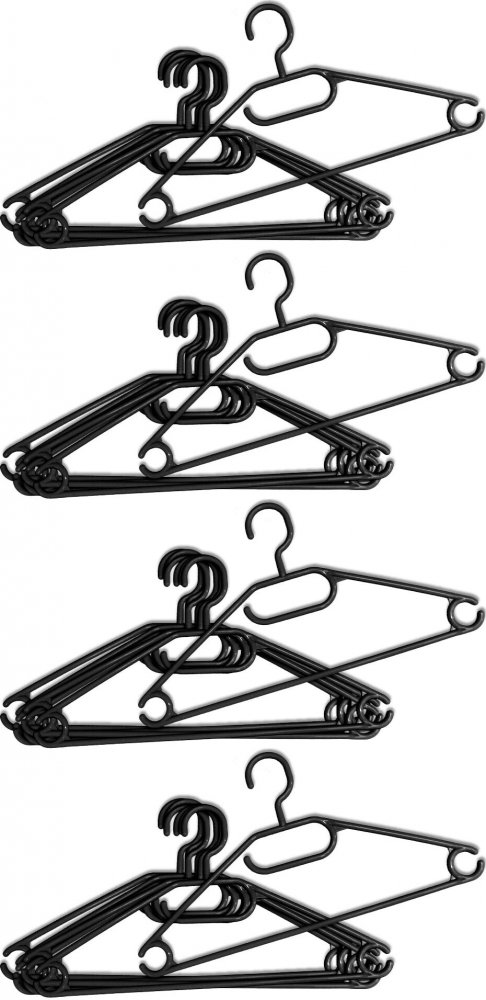 4x Wieszak plastikowy obrotowy York, 9+1 sztuka, mix kolorów