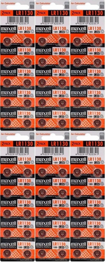 6x Bateria alkaliczna Maxell LR1130/ G10/ AG10/ LR54, 10 sztuk