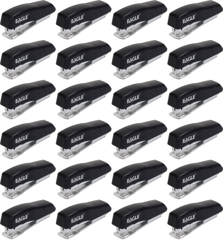 24x Zszywacz Eagle 1011A, do 8 kartek, czarny