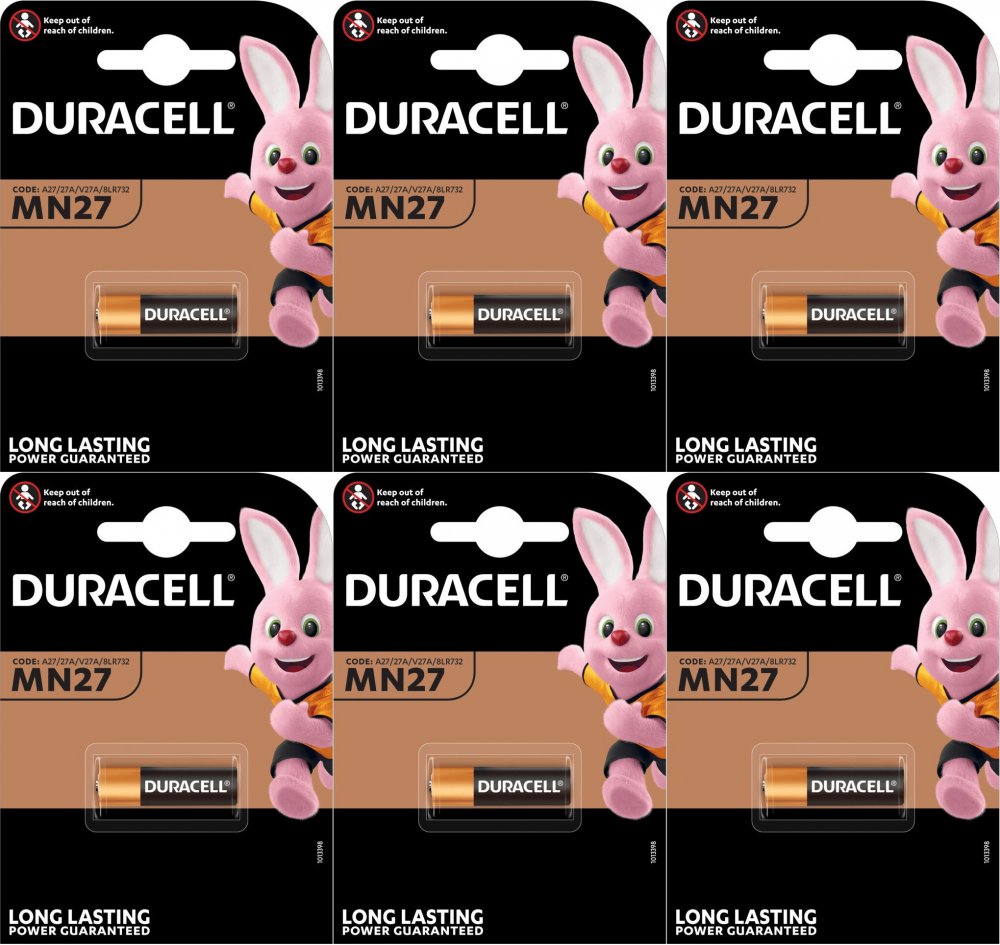 6x Bateria alkaliczna Duracell, MN27, 1 sztuka