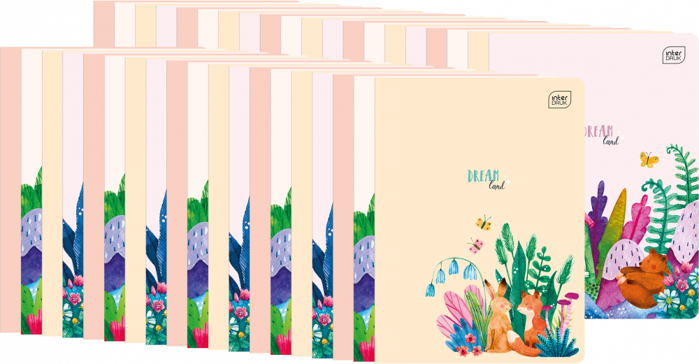 40x Zeszyt w wąskie linie Interdruk UV Girls, A5, 16 kartek, mix wzorów