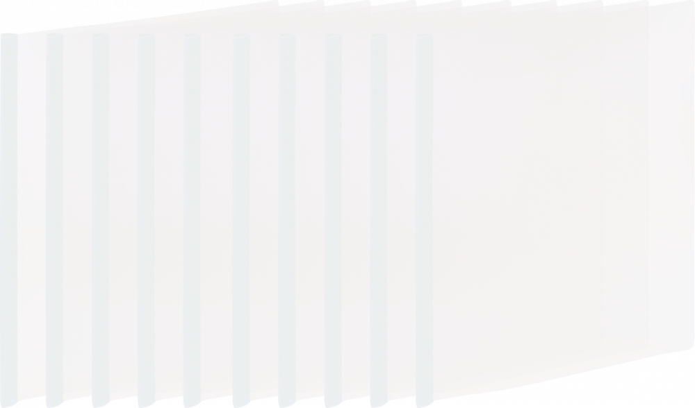 10x Skoroszyt plastikowy zaciskowy Grand 9111, A4, do 40 kartek, biały