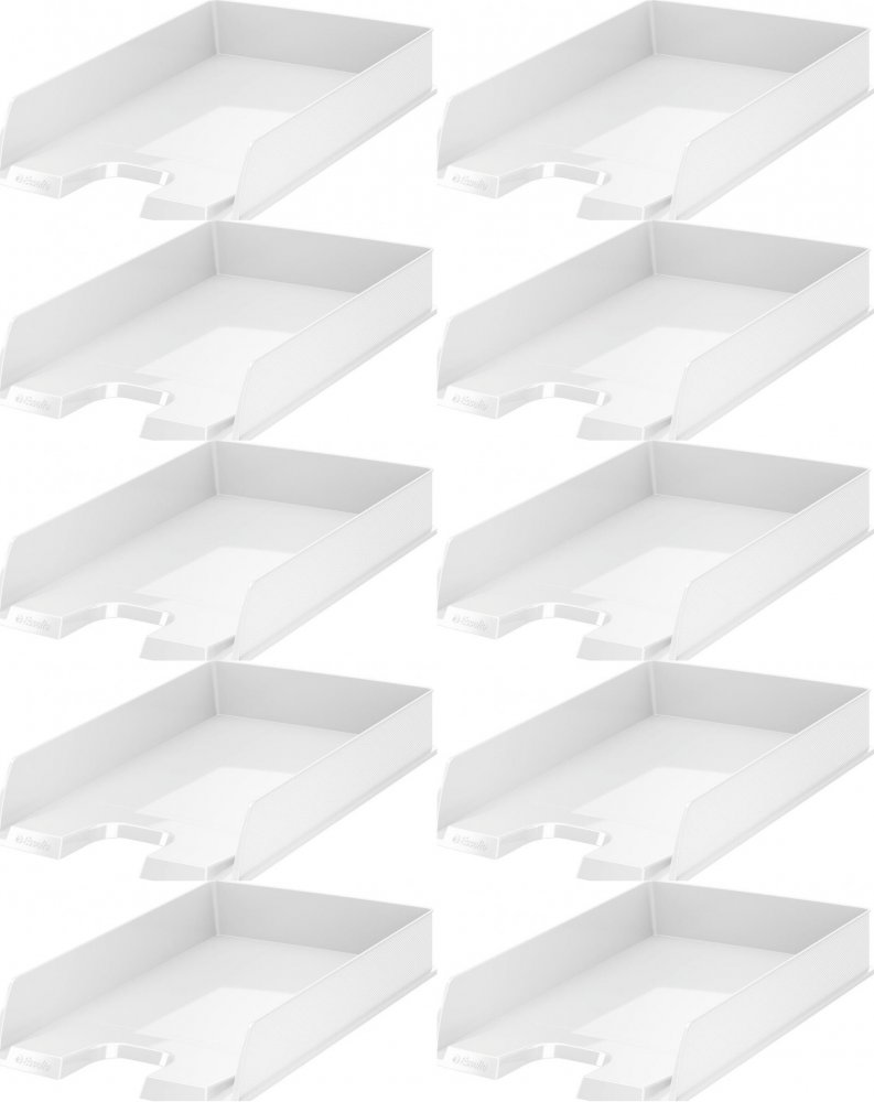 10x Półka na dokumenty Esselte Europost Vivida, A4, plastikowa, biały