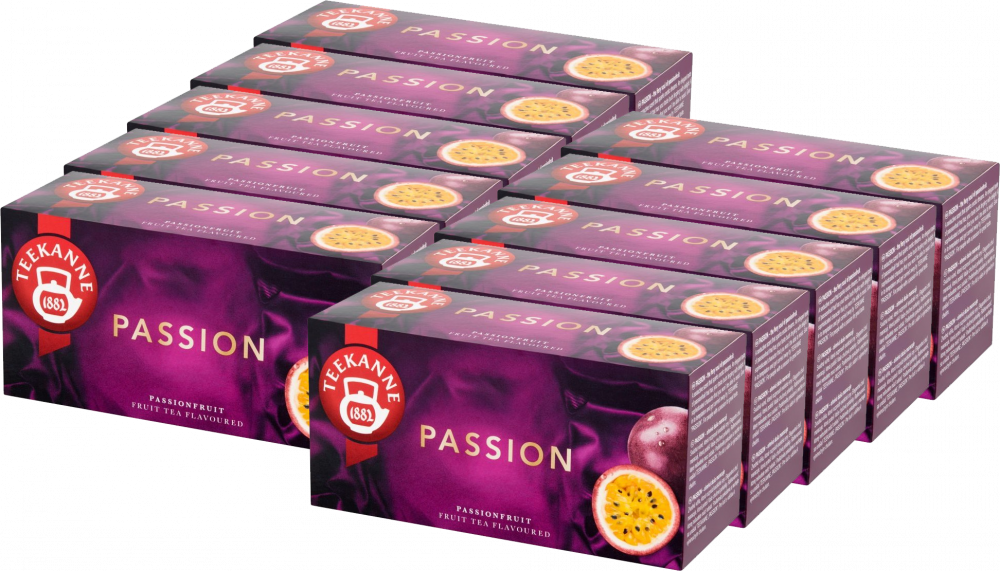 10x Herbata owocowa w kopertach Teekanne Passion, marakuja, 20 sztuk x 2.25g