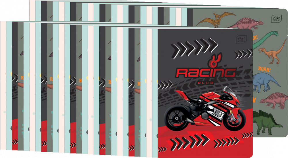 80x Zeszyt w kratkę Interdruk Magiczny, A5, 16 kartek, okładka PP, mix wzorów