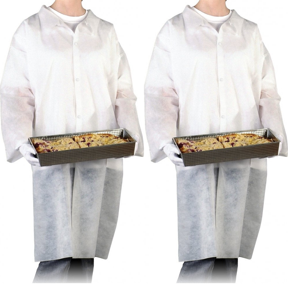 2x Fartuch ochronny Reis Flab, rozmiar XL, biały