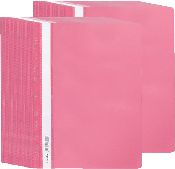 50x Skoroszyt plastikowy oczkowy Biurfol, miękki, A4, różowy