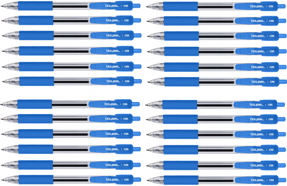 100x Długopis żelowy automatyczny Rystor, Boy Gel, 0.5mm, niebieski