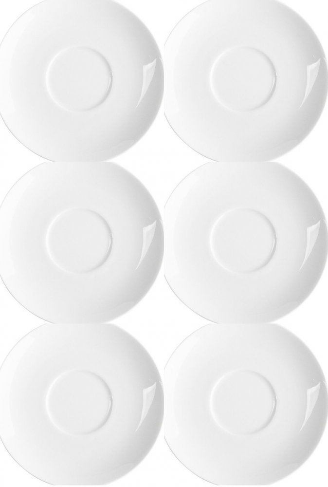 6x Talerz spodek MariaPaula Klasyka, 15cm, porcelana, biały