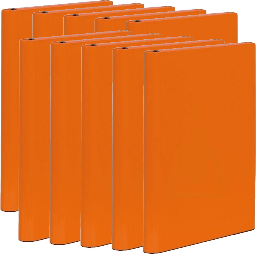 10x Teczka na rzep Vaupe Caribic, skrzydłowa, A4, 40mm, pomarańczowy