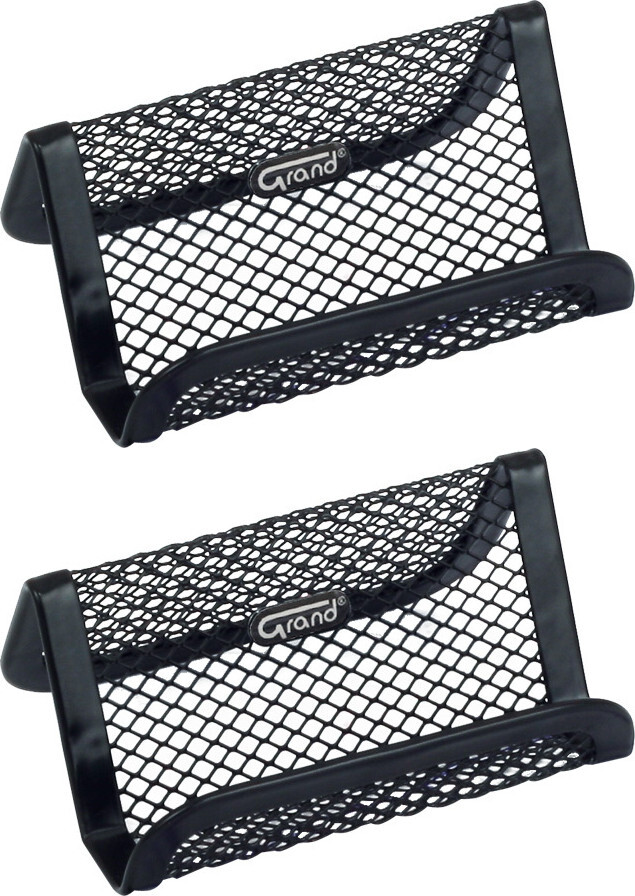 2x Stojak na wizytówki Grand GR-340, metalowy, 65x94x45mm, czarny