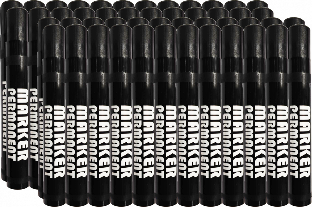 48x Marker permanentny K-1068, okrągła, 1-3mm, czarny