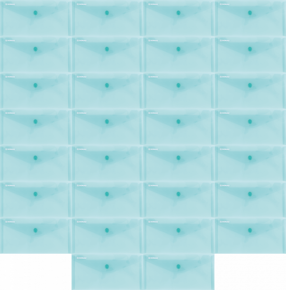 30x Teczka kopertowa Donau, DL, na zatrzask, zielony