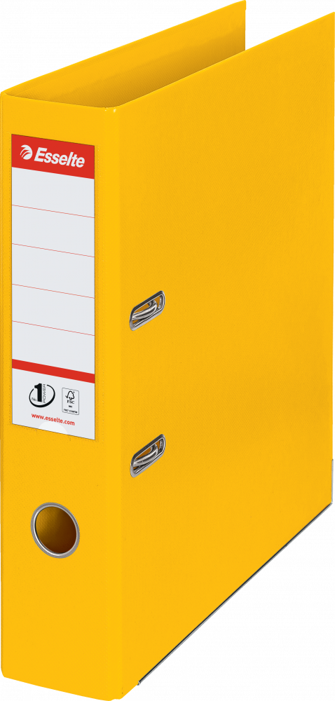 Segregator A4 Esselte No.1 Power, 75mm, do 500 kartek żółty