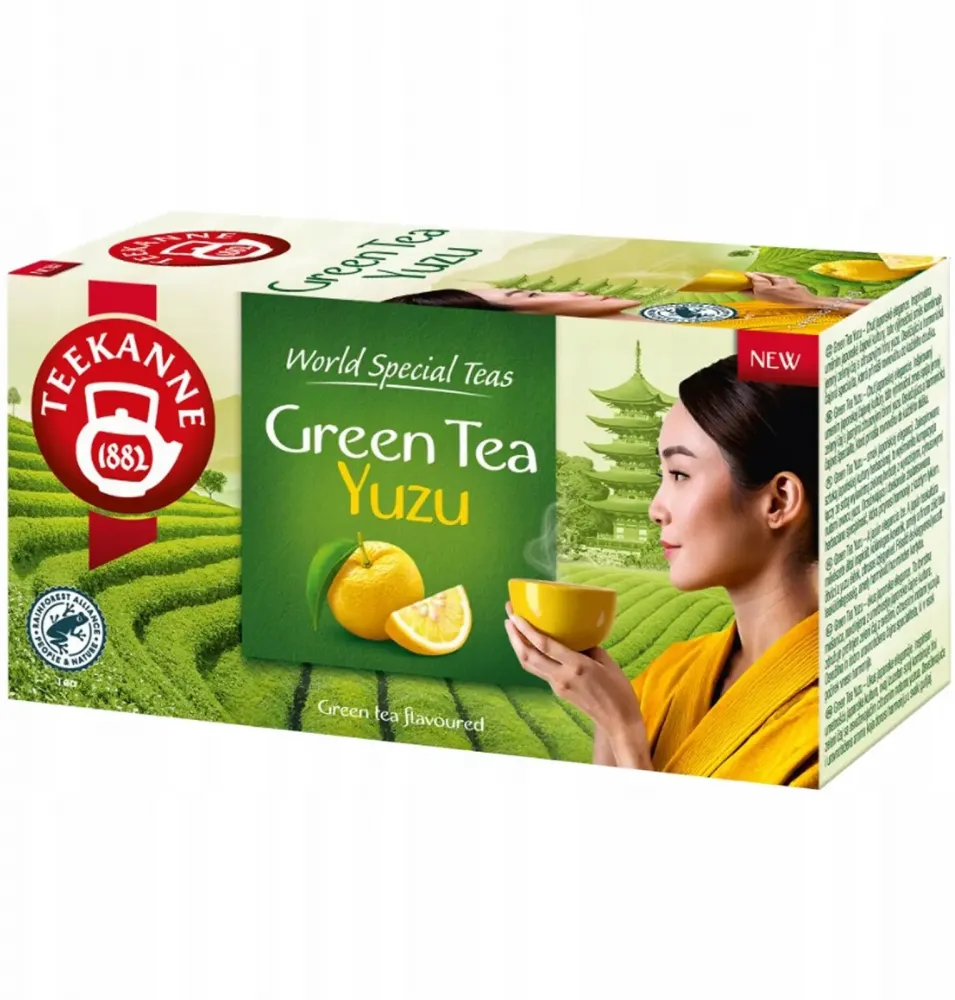 Herbata zielona w torebkach Teekanne Green Tea Yuzu, 20 sztuk x 1.75g