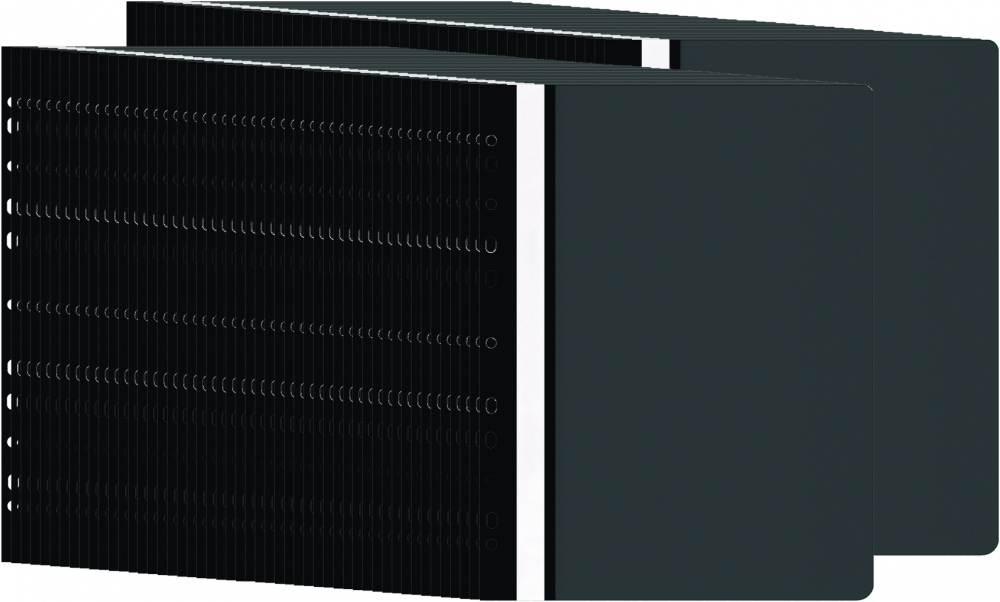 100x Skoroszyt plastikowy oczkowy Office Products, A4, do 200 kartek, czarny