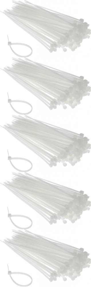 5x Opaska zaciskowa Erko, 4.8x430mm, 100 sztuk, biały