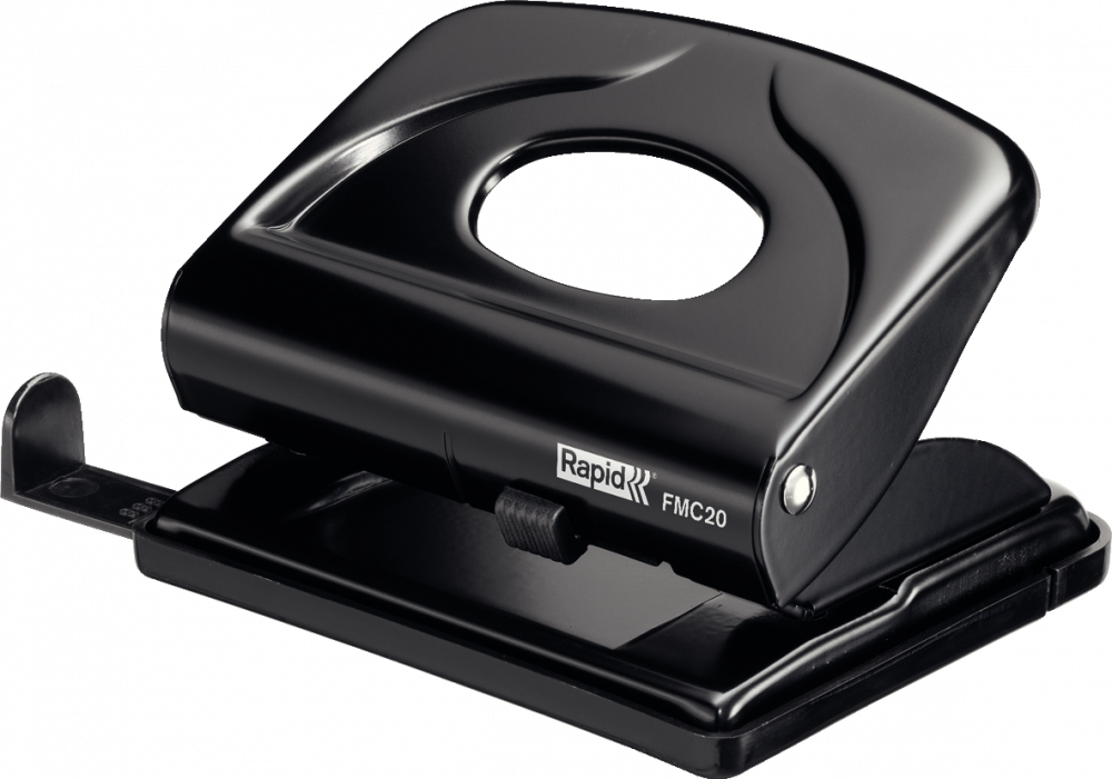 Dziurkacz Rapid FMC20, do 20 kartek, czarny