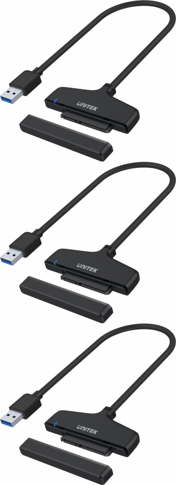 3x Adapter Unitek Y-1096 mostek USB 3.0 do SATA III 6G, 30cm, czarny