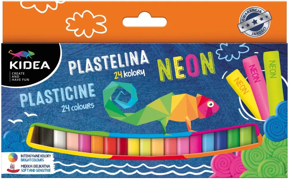 Plastelina Kidea, 24 sztuki, mix kolorów
