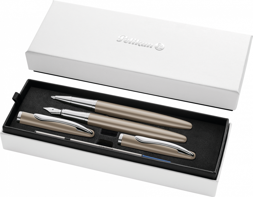 Zestaw Pelikan Jazz Noble Elegance Taupe, pióro wieczne + pióro kulkowe