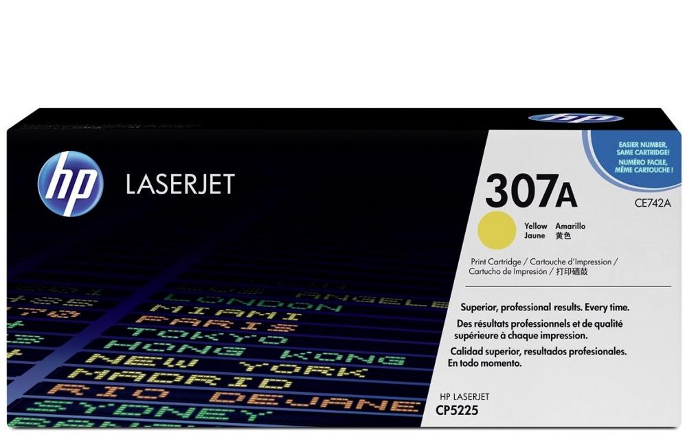 Toner HP 307A (CE742A), 7300 stron, yellow (żółty)